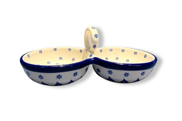 942 Bunzlau dubbele schaal met handvat (oog) 1931X Rudolph Overige Schalen